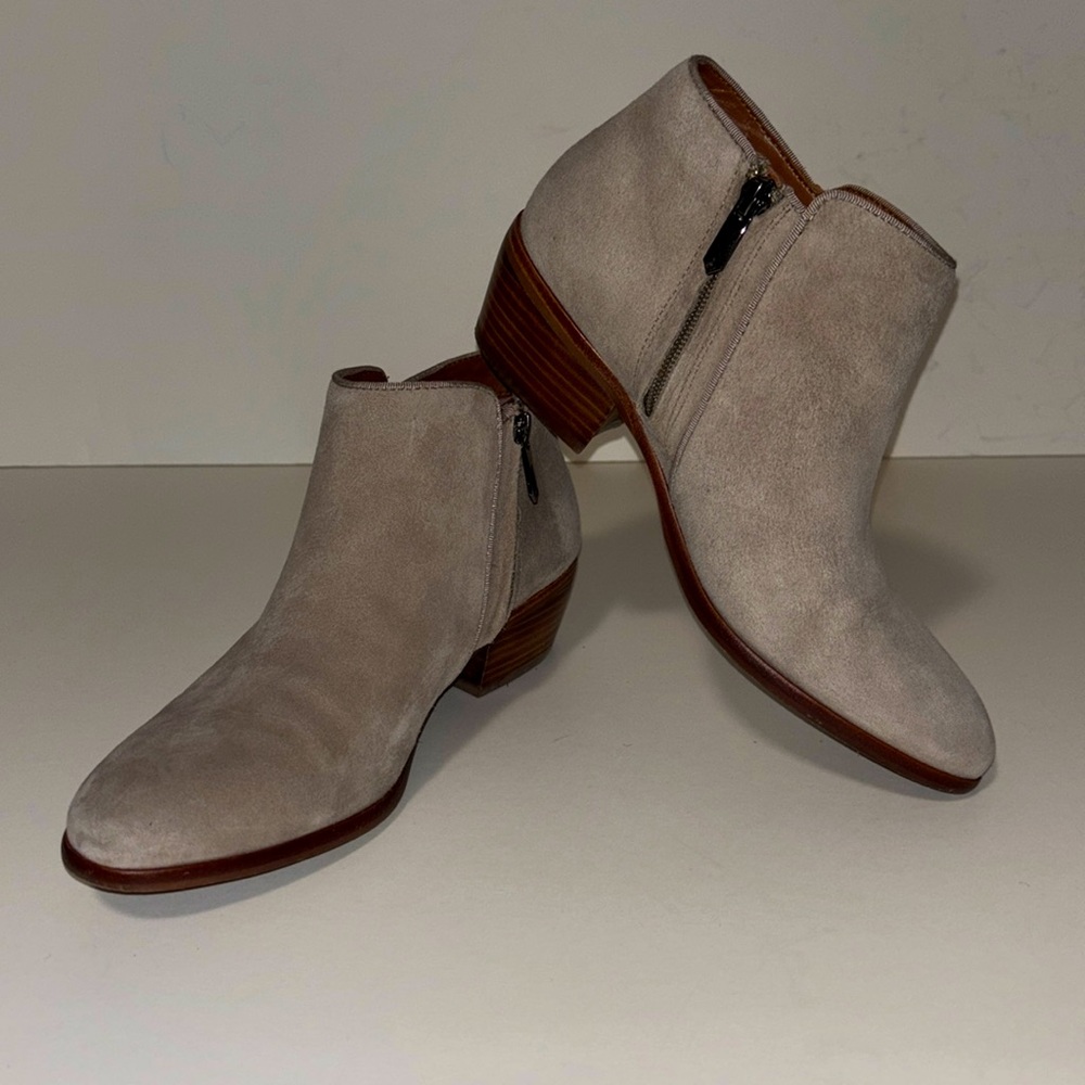 Sam Edelman Petty Suede Ankle Boots - Color Putty (tan) - Size 7.5